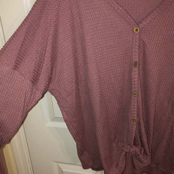 NWT Mauve Front tie Sweater - Picture 4 of 4